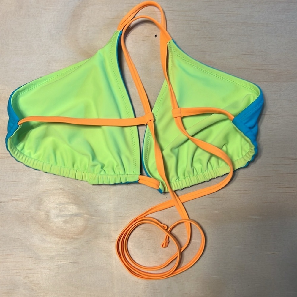 Blue and Orange Bikini Top - Picture 4 of 4